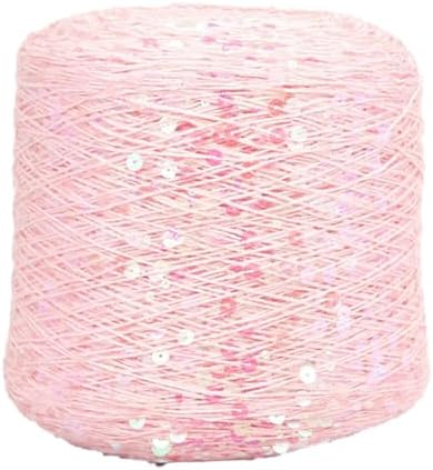 ECYC Ltd 153 Yards Cotton Sequin Yarn, Sparkle Sequin Thread for Knitting & Crocheting, DIY Craft Projects