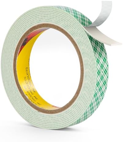3M Double Sided Foam Tape 0.75" x 10Ft White 4026 Double Coated Urethane Adhesion Polyurethane Tape for Mounting Signs Craft DIY Projects Cards, 1 Pack