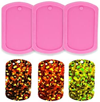 3pc Pet Dog Tag Necklace Resin Crafting Silicone Mold Crafts Epoxy Art DIY with 10PC Key Ring(DY0054+DY0054+DY0054)