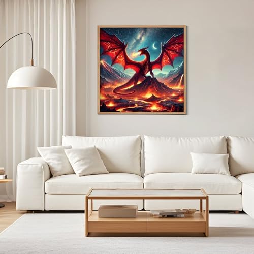 Diamond Art Kits for Adults, 5D Dragon Diamond Painting Kit, 14x14 Inch