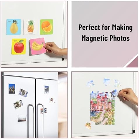 Mr. Pen- Adhesive Magnetic Sheets, 8" x 10", 6 Pack, Cuttable Magnets Flexible Magnet Sheets with Adhesive for Crafts Photos, Classroom Decorations, Easy Peel and Stickers for Planning