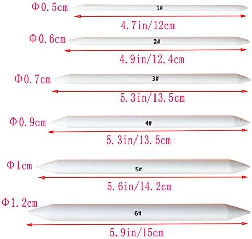 6 PCS Blending Stumps and Tortillions, Sketch Drawing Tools