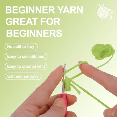 Autglint Potted Plant Crochet Kit for Beginners, Learn to Crochet Starter Kit with Pre-Started Yarn & Easy-to-Follow Video Tutorials, DIY Amigurumi Animal Kit for Adults Kids Gift