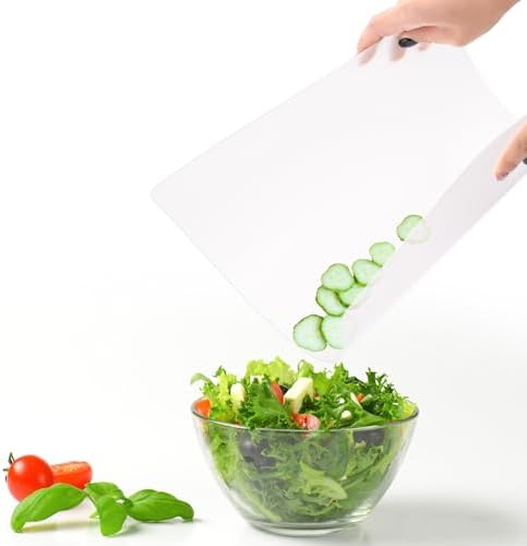 ZENFUN 30 Pack Plastic Cutting Board Mats, Flexible Clear Cutting Mats 17 x 11 In, Kitchen Cutting Board Sheets Frosted Placemats BPA-Free, Non-Porous
