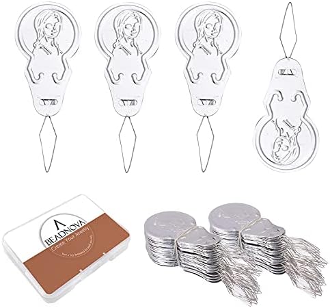 BEADNOVA Needle Threaders 100pcs Aluminum Sewing Needle Threader for Sewing Small Eye Embroidery Craft Knitting Quilting (100pcs)