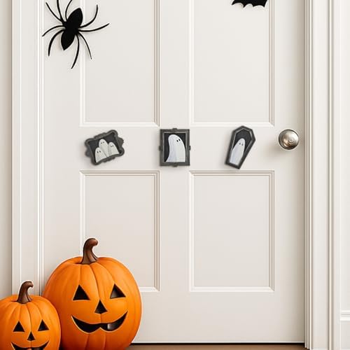Simgoing 24 Set Adult Halloween Craft, Wood Ghost DIY Frame, Fashion Style