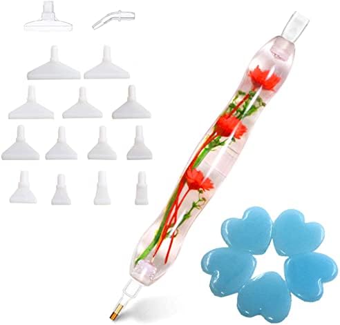 Praise V Do Diamond Painting Pen,Diamond Art Pen,Diamond Painting Pen Kit Tool Accessories Stylus Drill Pen for Diamond Painting Nail Art Cell Phone Decoration Diamond Art 3RedFlowers