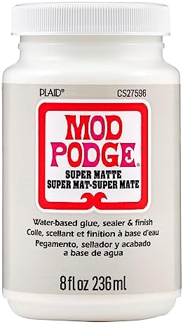 Mod Podge Super Matte, Premium All-in-One Glue, Sealer, and Finish, 8 fl oz, CS27596