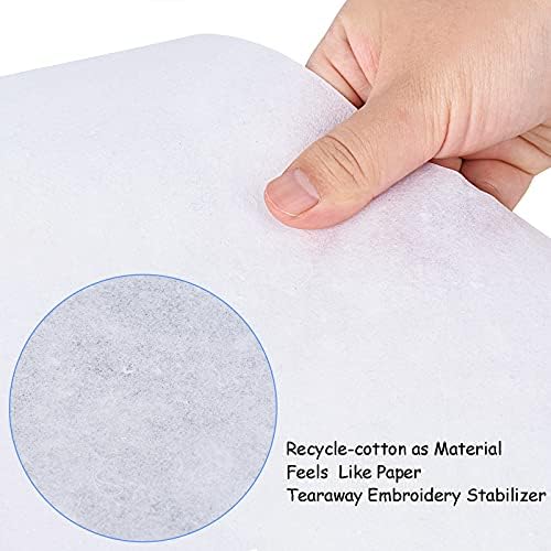 Simthread Fusible Tear Away Stabilizer Backing - 1.8 Ounces Medium Weight 12" x 20M/Roll (21.8Y) for Machine Embroidery
