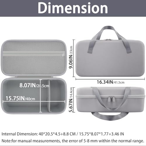 khanka Storage Case for Liene PixCut S1 Printer - Fits Liene PixCut S1 Photo Sticker Printer Die Cutting Machine & Cutting Blade/Ink Cartridge, All - in - One Grey Protector