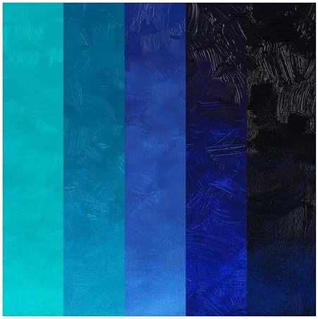 Tusc & Pine Artist Oil Paint - 40 ml Set of 5 - Ocean Blues - Non-Yellowing, Rich & Creamy Consistency, Maximum Pigment Load, Small Batch Milled Oil Paints Developed for Professional Artists