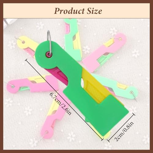 Automatic Needle Threader,New Sewing Machine Needle Threader,Sewing Needle Threaders,Plastic Needle Threaders,Automatic Needle Threading Device (6 PCS)