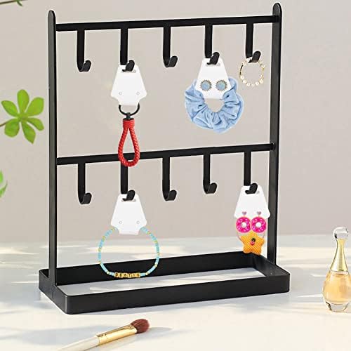 200PCS Bracelet Packaging for Small Business Self Adhesive Necklace Display Cards Jewelry Making Supplies Fold Over Hanging Holder for Keychain Earring Hairband