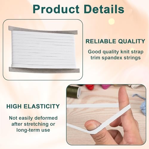 Airisoer Elastic Bands for Sewing 1/4 Inch x 32 Yards, White