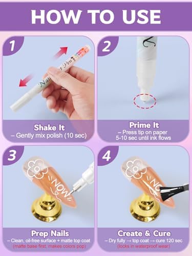 1 PCS White Nail Art Polish Pens Kalolary 0.5mm Nail Art Markers
