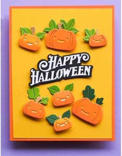 Shadow English Words Happy Halloween Metal Cutting Dies for Card Making