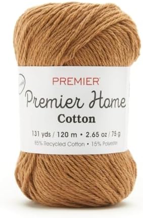 Premier Home Cotton Yarn 2-Pack Bundle with Bella's Crafts Stitch Markers (Oak)