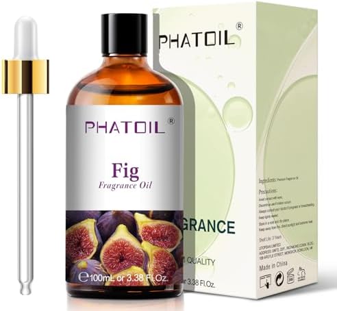 PHATOIL Fig Fragrance Oil for Diffuser Aromatherapy 3.38FL.OZ | Long Lasting Scented Oils For Humidifier, Air Freshener, DIY Soap Candle, Scent Project Making, Aroma Oil for Home Freshening