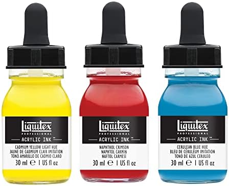 Liquitex Professional Acrylic Ink, 1-oz (30ml), Essential Color Set, Set of 3