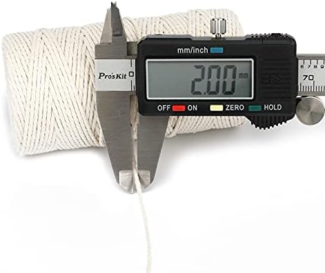 jijAcraft Cotton Butchers Twine, 328 Feet - 3Ply 2mm Thick Beige Twine for Meat, Sausages, Crafting & Home Decor