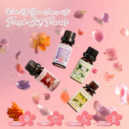 SALKING Floral Essential Oils Set, Premium Pure and Natural Diffuser Oil