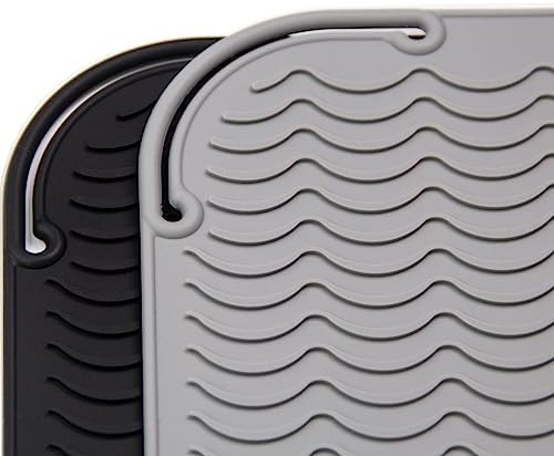 ANGENIL Large Heat Resistant Silicone Mat for Curling Iron, Flat Iron, Hair Straightener and Craft Glue Guns