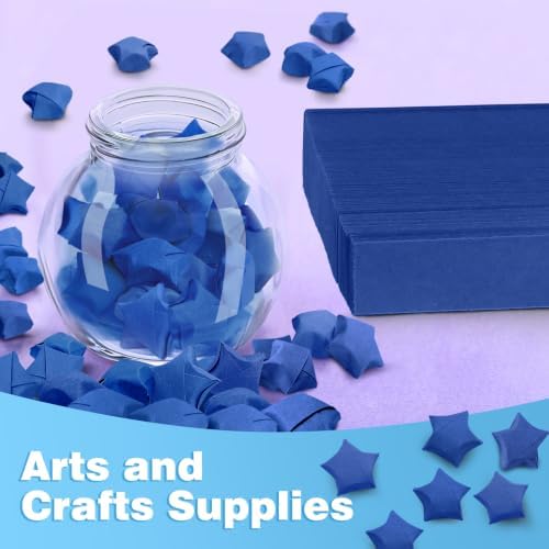 FoDau770 Solid Color Star Paper Strips - 360 Sheet, Dark Blue