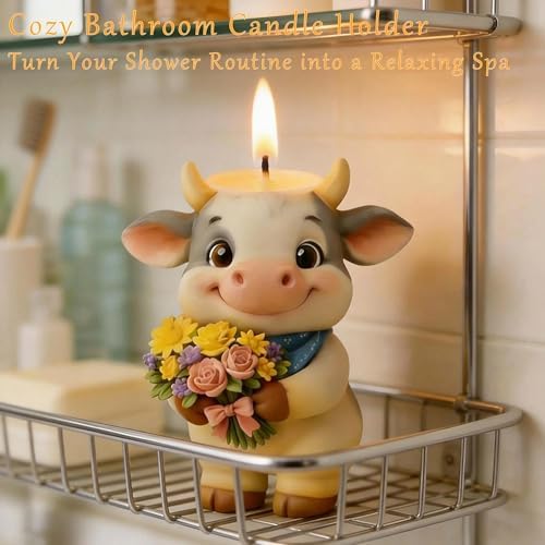 Highland Cow Resin Molds, 3D Animal Candle Molds Silicone for Epoxy Resin