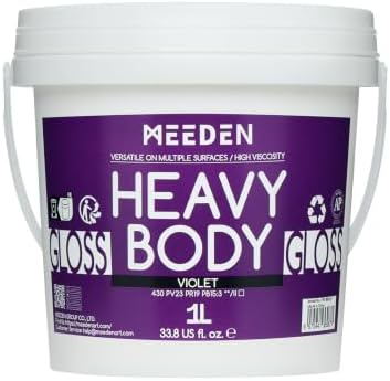 MEEDEN Oriental Violet Acrylic Paint: 1L /33.8oz Heavy Body Gloss Finish