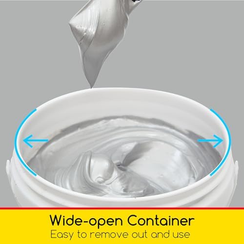 MEEDEN Metallic Silver Acrylic Paint: 1L /33.8oz Silver Paint Gloss Finish