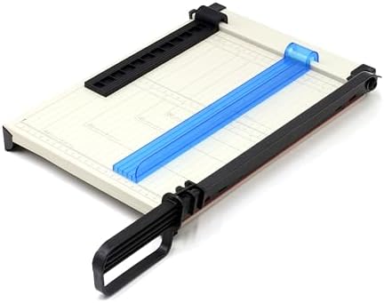 TEXALAN(R) Paper Cutter Letter Size Paper Trimmer 12” Cut Length 12 Sheet Capacity Guillotine Paper Photo Cutter with Magnet Clamp, Paper Guide, Size Guideline