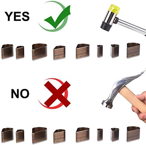 PH Padahall Leather Hole Punch Die Teardrop,8 Sizes Hole Hollow Punch Set High Carbon Steel Punch Cutter Tool Kit Cutting for Leather EVA Foam Fiber Board Clay Handmade DIY Craft