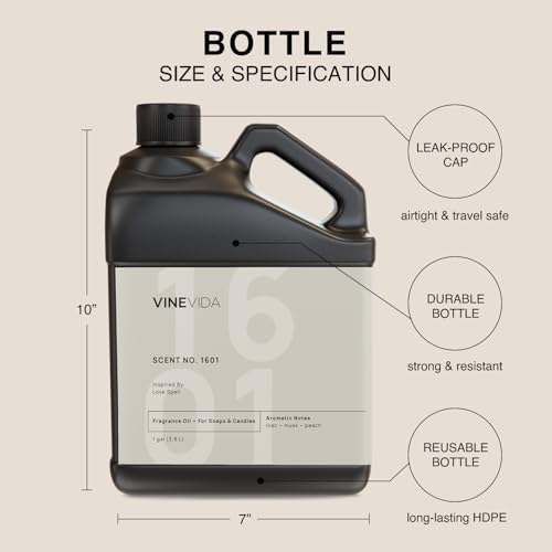 VINEVIDA [128oz] Scent No.1601 Fragrance Oil for Candle and Soap Making - Natural Candle Scents Made in USA