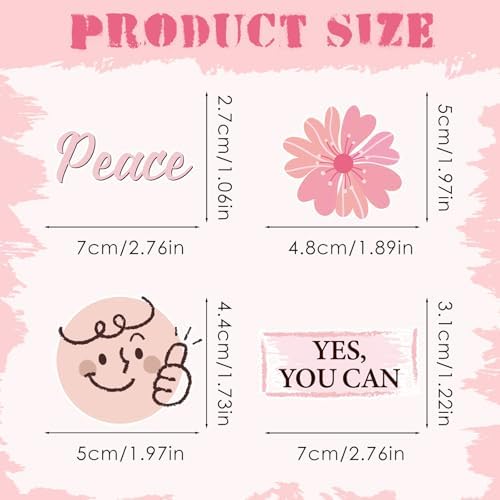 Pink Vision Board Supplies - 50 Pcs Travel Scrapbook Stickers
