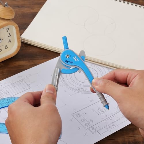 Mr. Pen- Geometry Compass and Protractor Set, 6 Inch Compass