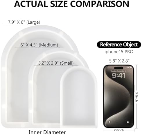 KISREL Large Resin Molds, Arch Silicone Mold for Epoxy Resin, Large Mold for Flower Preservation, Deep Pour Molds for Furniture Decoration, DIY Wedding Bouquets Preservation, Valentine's Day Gifts