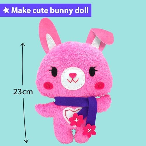 KRAFUN Bunny Sewing Kit for Kids Ages 8-12 - No Scissors No Glue
