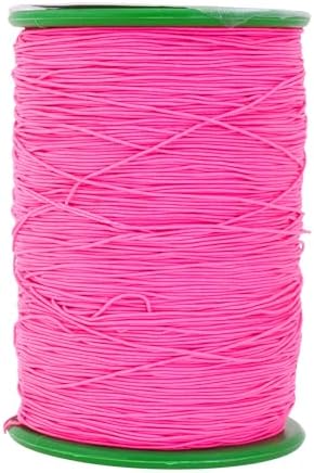 Mandala Crafts 0.6mm Hot Pink Shirring Elastic Thread for Sewing, 546 Yards