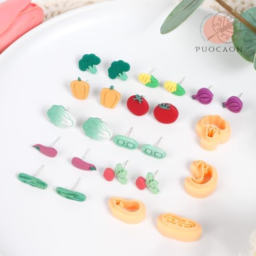 Puocaon Small Vegetable Polymer Clay Cutters for Jewelry Earrings Making