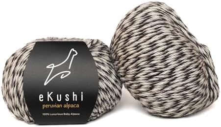 100% Baby Alpaca Yarn for Knitting & Crocheting - Set of 2 Skeins of Premium Yarn DK - Lightweight, Hypoallergenic & Thermal Peru Made - Ideal for Delicate Projects (M918 - Andean Granite)