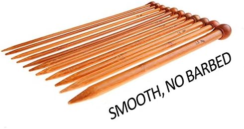 Fairycece Bamboo Knitting Needles Set, 11 Pairs for Beginners