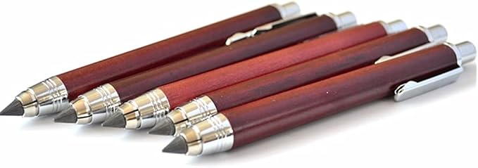 5.6mm Lead Holder Sketching Mechanical Pencil Retractable Drawing Charcoal Pencil Automatic Wooden Sketch Pencil with Gift Box for Artists Beginners Engineers Graphing Crafting School Art Supplies