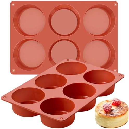 JOERSH Silicone Egg Bite Molds, 3 Inch, 2 Pack