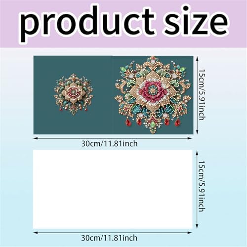 Diamond Art Cards with Envelopes–6PCS DIY Diamond Painting Greeting Cards Kit | Card Making Kit with Bling for Adults & Beginners | Birthday,Holiday & Thank You Cards (Retro Mandala)