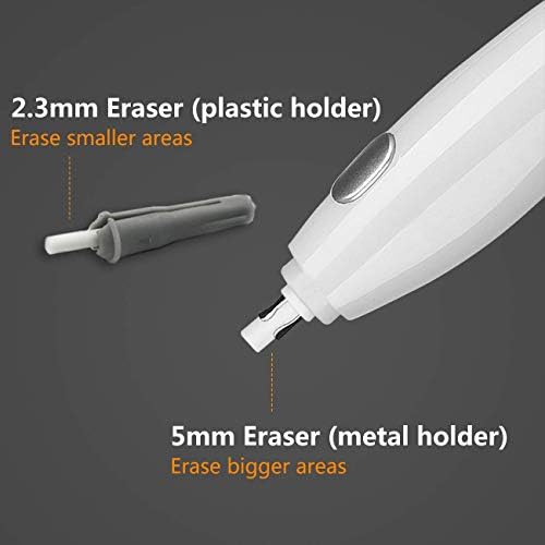 AFMAT Electric Eraser for Artists, 140 Eraser Refills, Rechargeable Electric Erasers for Drawing, Artist Erasers for Drafting, Painting, Sketching, Architectural Plans, Detailer Tool EE03(White)