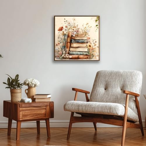 Reivworl Framed Book Paint by Numbers Kit for Adults Beginner 10×10 inch