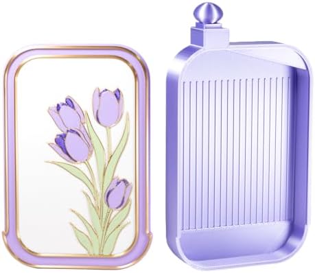 RaySoar 3D Printed Diamond Art Trays with Lids, High Edge Anti-Spill Rhinestone Tray with Exquisite Pattern for Diamond Art Accessories - Light Purple