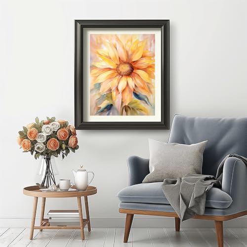 Natuyalo Paint by Numbers Kit for Adults - Sunflower DIY Adult Paint by Number Kits Flowers Acrylic Canvas Painting for Adults Beginners Kids Art Crafts Without Frame, 16x20 Inch