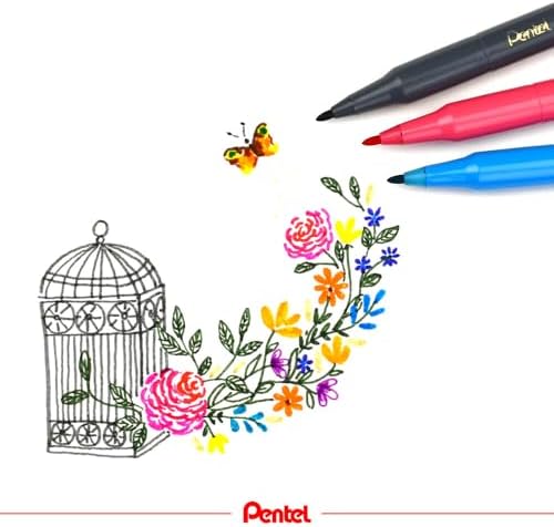 Pentel Arts Color Pen, 12-Color Set (S360-12)