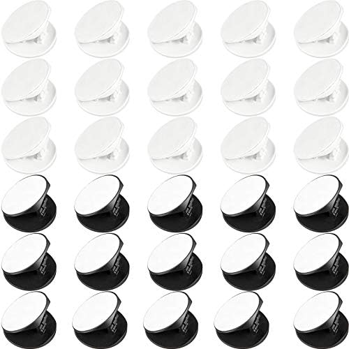 30 Pack Blank Phone Grip Holder, Expandable Phone Grip Stand,Black, White